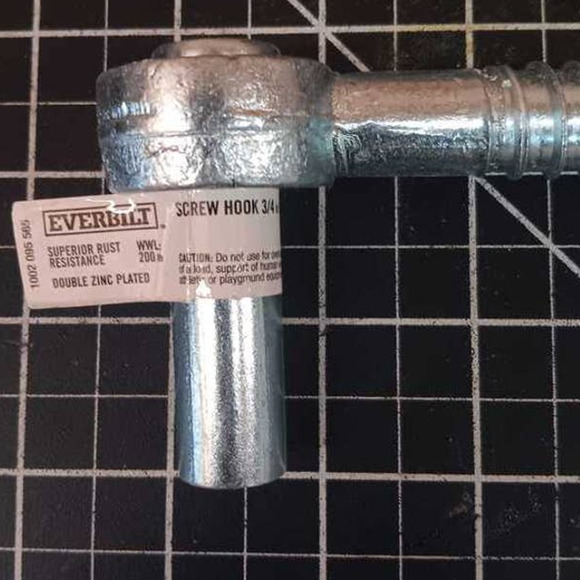 1 Pair, Everbilt 3/4 in. x 6 in. Double Coasted Zinc Plated Screw Hooks - Picture 5 of 6